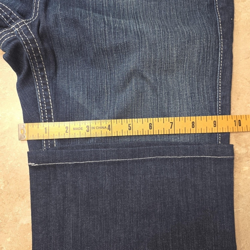 True Religion Jeans Womens 28 Blue Becky Low Rise Bootcut Flap Pockets Made USA - Picture 13 of 16